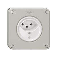 Prise NUPU NEVO, 1×T13, a.LED, gris clair