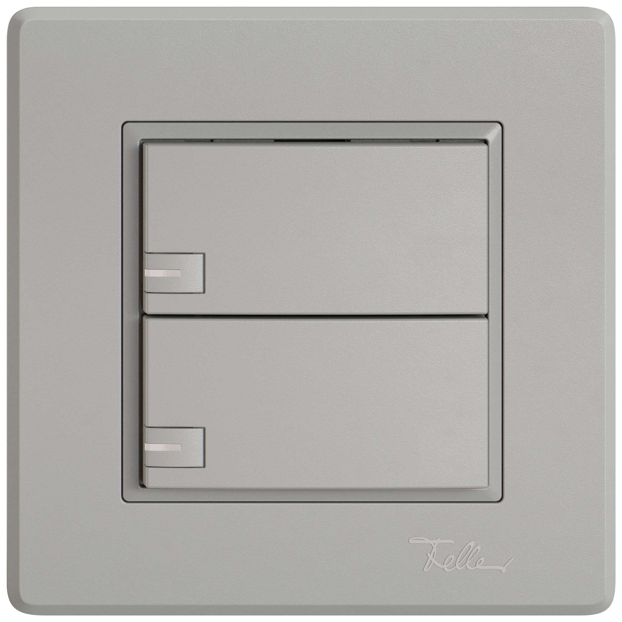 Poussoir KNX RGB ENC EDIZIO.liv SNAPFIX® capteur temp.RGB-LED 2× comm.1T grc