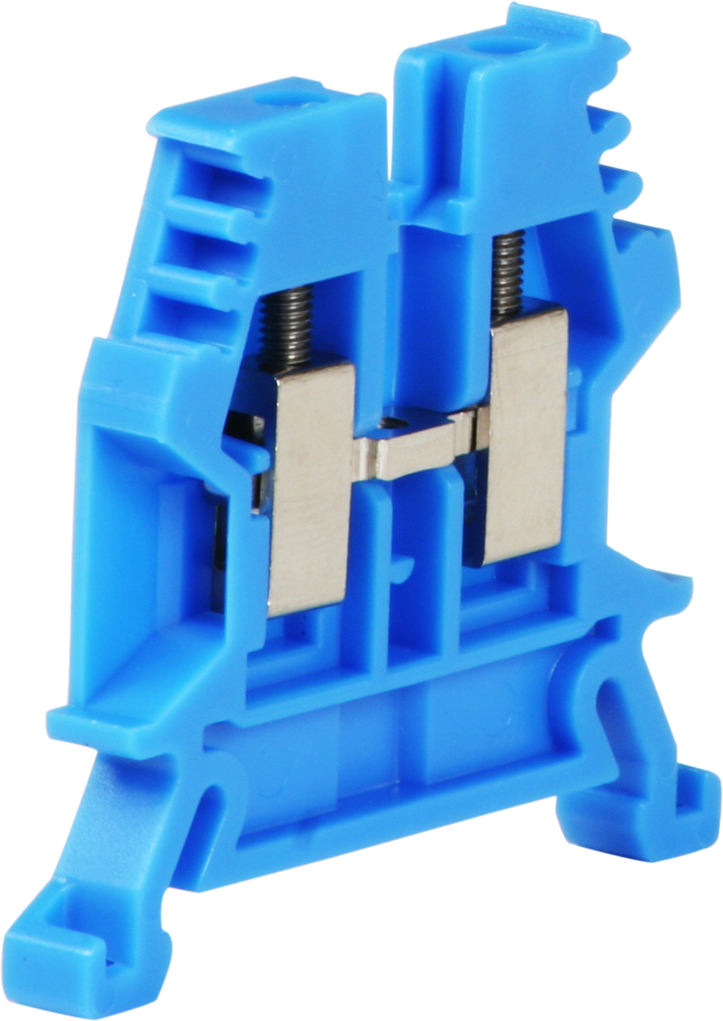 Borne de passage joignable Woertz 0.5…2.5mm² 24A 1000V vis 2×1 rail DIN 35mm bl