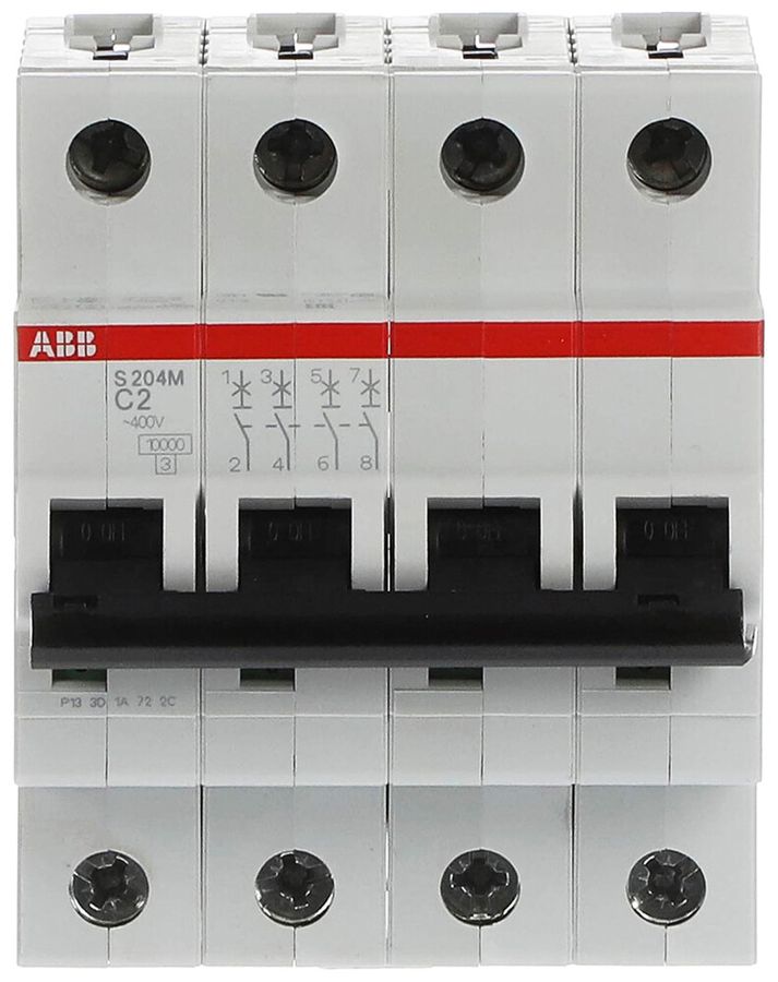 Leitungsschutzschalter ABB S204M-C2 2A C 10kA