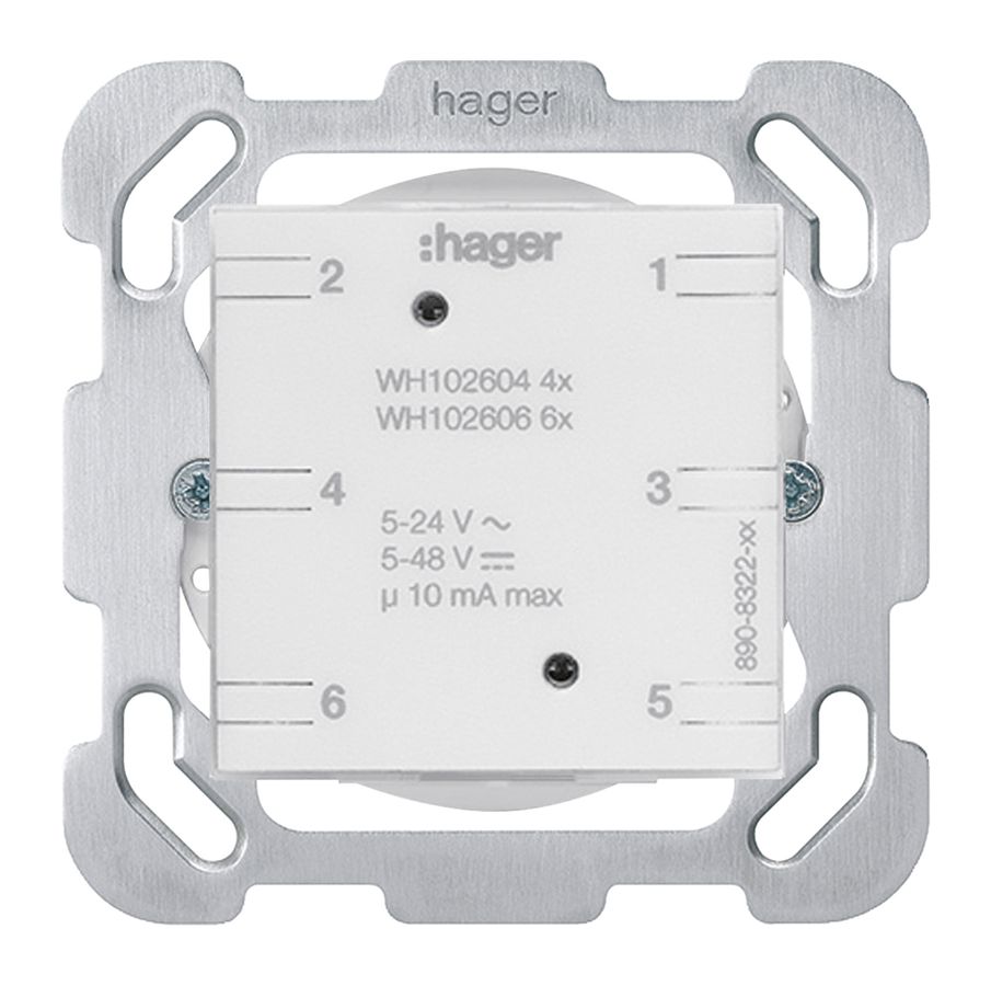 Einsatz zu Universaltaster 4…6× Hager ohne LED Bauart F