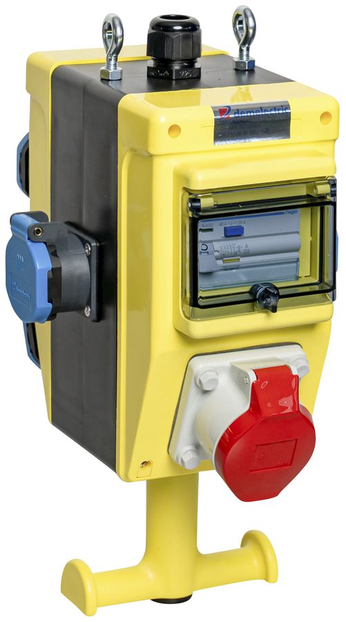 Distributore di corrente DEM DB25904 16A 1×FI 6×T23 sospendibile