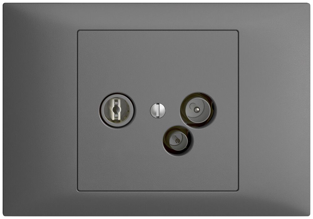 Presa dati INS TV-R DD15 5…65MHz EDIZIOdue grigio scuro