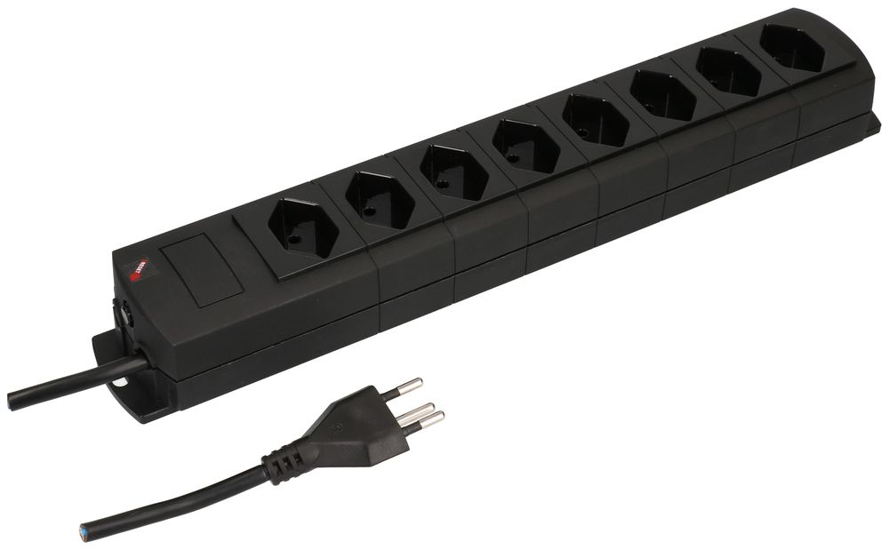 Steckdosenleiste MH 8×T13 Prime-Line Td 3×1mm² 5m schwarz