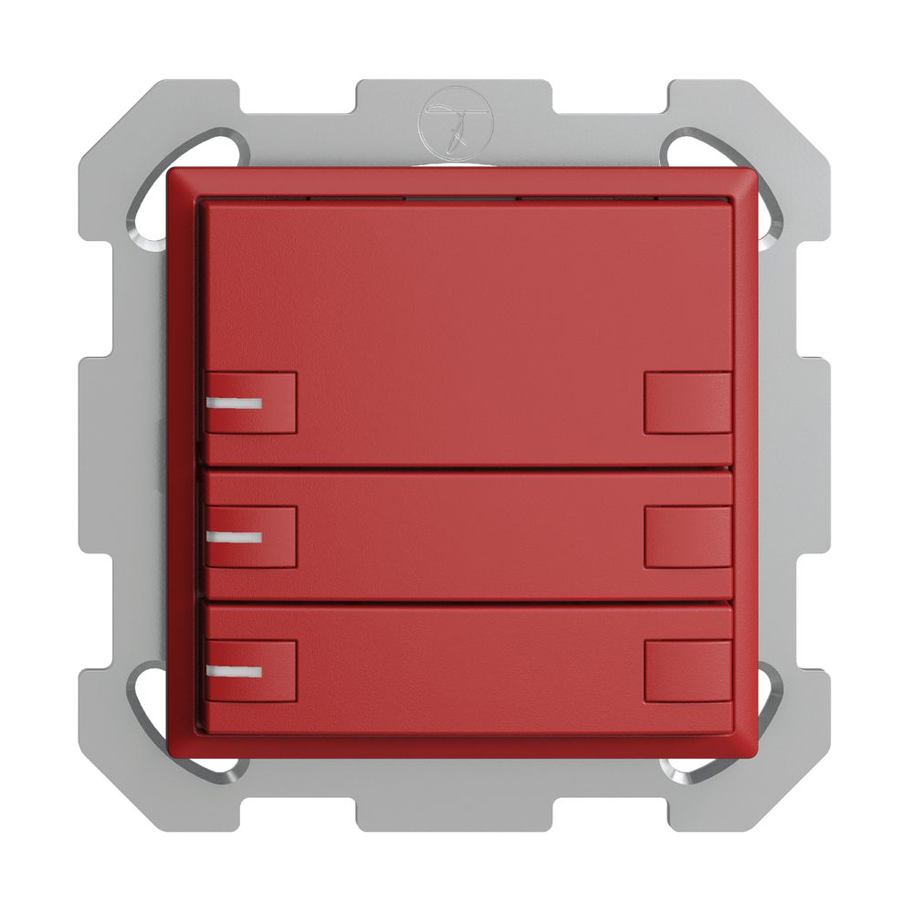 UP-KNX-Taster RGB EDUE, 250mW, m.RGB-LED, 3×Taste, 2×Tastenb., ber