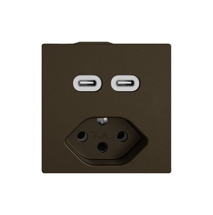 Presa di ricarica USB EDIZIO.liv SNAPFIX® USB C+C/T13 3A 230VAC ma