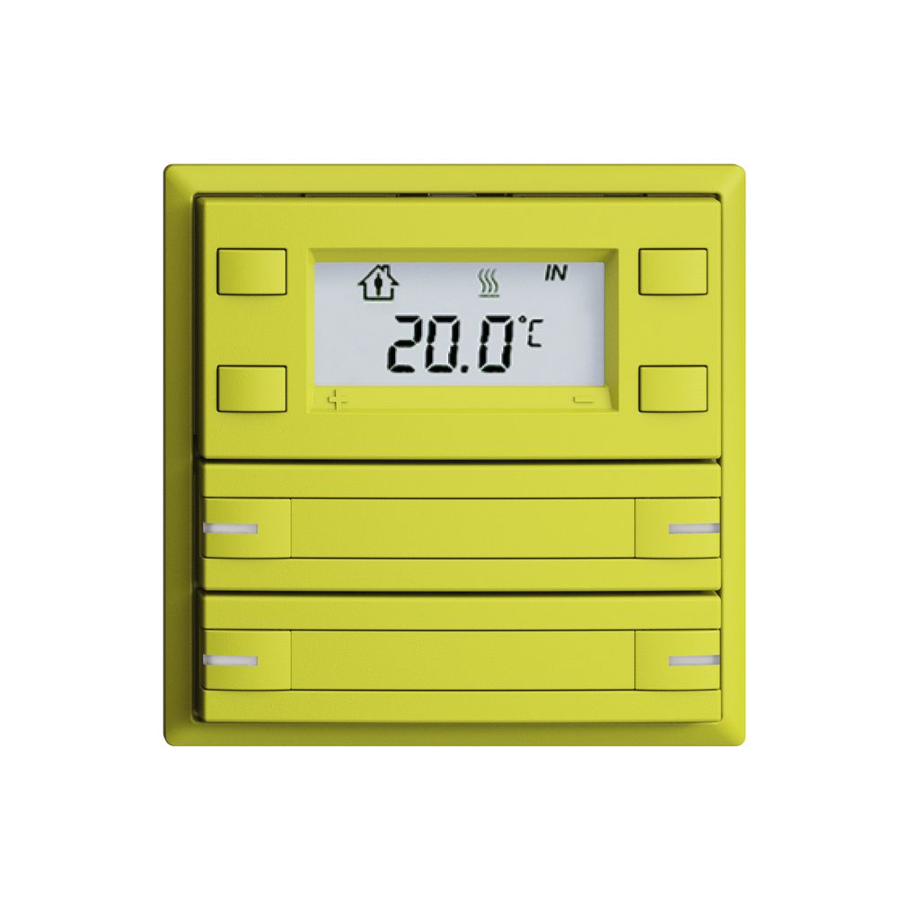 Poussoir RTH ENC KNX 4× EDIZIOdue F lemon, avec pap.+LED RGB