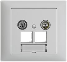 Presa multimedia INC EDIZIOdue FKE EASYNET 11dB, p.2×RJ45 S-One, grigio chiaro