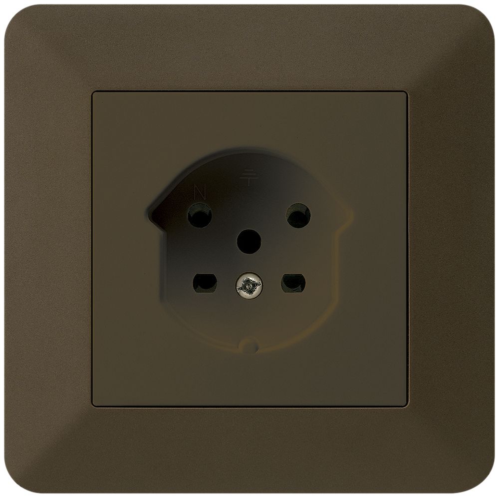 UP-Steckdose HA kallysto.trend Typ 15 mit Steckklemmen braun