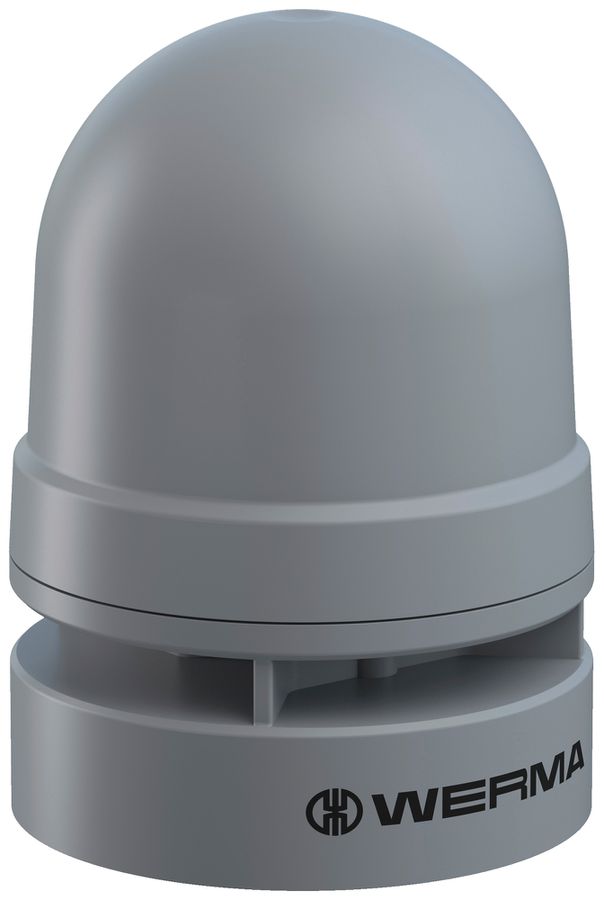 Mehrtonsirene WERMA Mini Sounder, Dauer/Puls, 24VAC/DC, grau