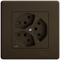 UP-Steckdose EDIZIO.liv SNAPFIX® 3×T13 1×S mit Shutter br