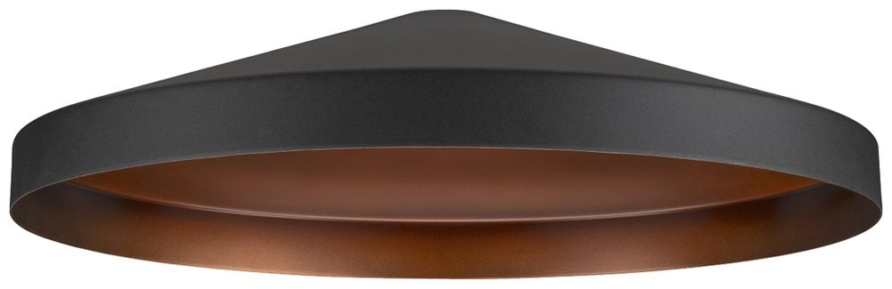 Abat-jour SLV LALU TETRA acier Ø360×89mm noir bronze à teinte unie