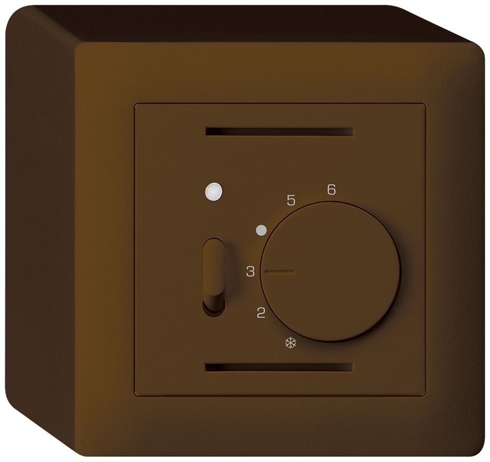 Termostato ambiente AP kallysto marrone con interruttore