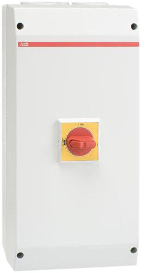 Interrutorre di sicurezza AP ABB 4-poli 90A 400V grigio chiaro/rosso/giallo