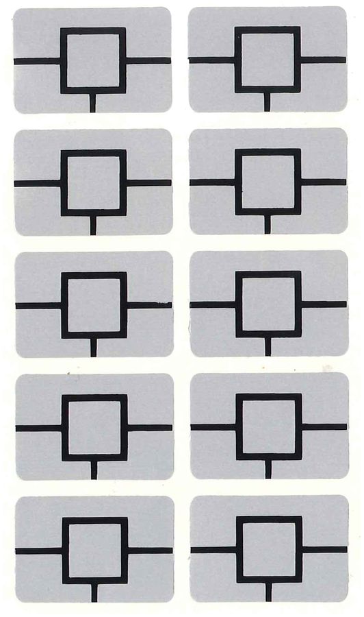 Warnschild Kunststoff 30×20mm Si/sz