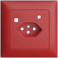 Frontset EDIZIOdue zu FI-Steckdose FMI, T13, berry