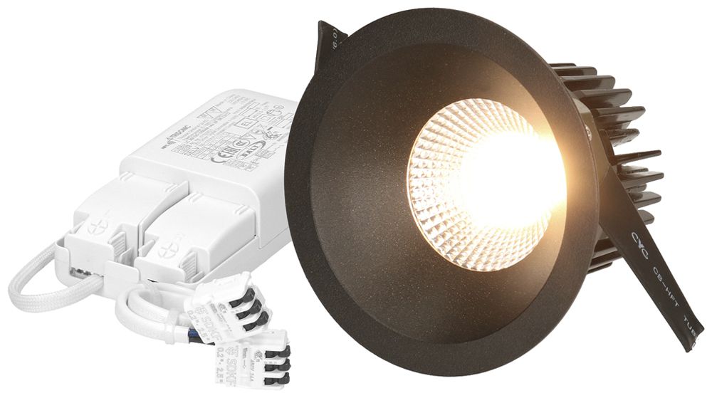 EB-LED-Spot MH ATMO 80 10.5W 960lm 3000K IP44 MB DIM DALI Ø80mm schwarz