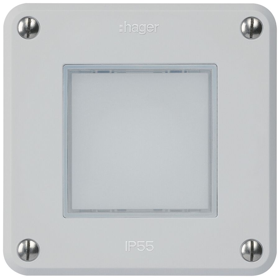 UP-LED-Leuchte robusto C IP55 grau LED weiss