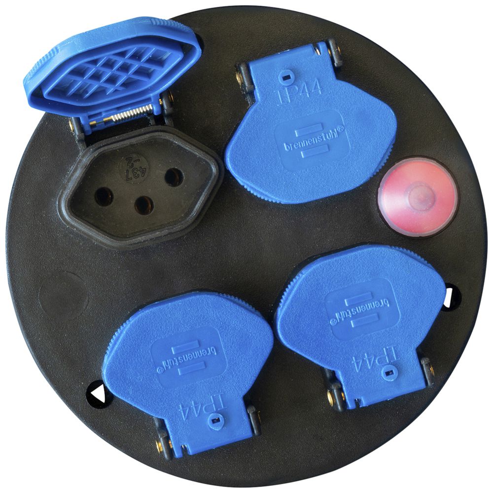 EB-Steckdosen Brennenstuhl Ø120mm Montageplatte 4×T13 IP44