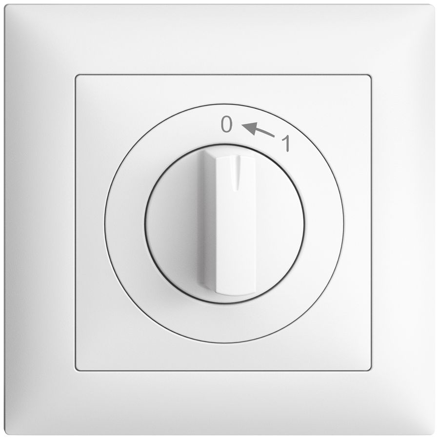 UP-Schwenktaster 0<-1/1P EDIZIOdue weiss mit Drehgriff
