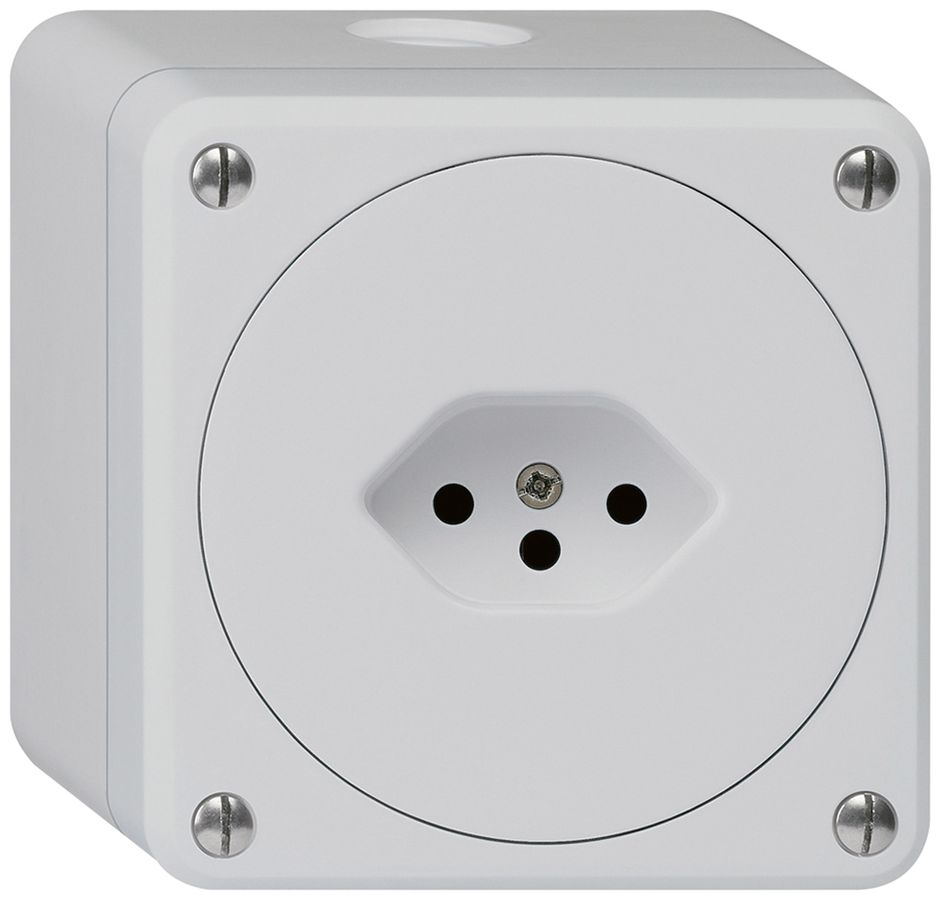 Presa AP robusto tipo 13 grigio senza copercchio