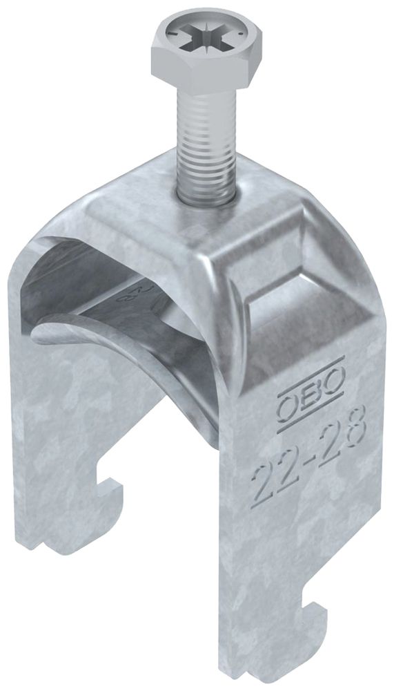 Fixation rapide BET 2056 pied à N métal 22…28mm 1×câble acier Zn-ch-im