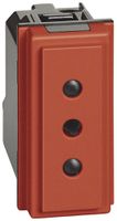 Steckdose Living Now italienischer Standard 1 Modul 10A rot