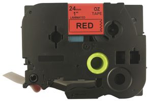 Schriftbandkassette kompatibel zu OZE-451, 24mm×8m, rot/schwarz