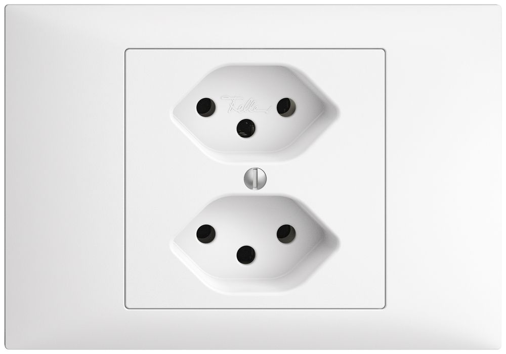 EB-Steckdose EDIZIOdue 2×T13 weiss