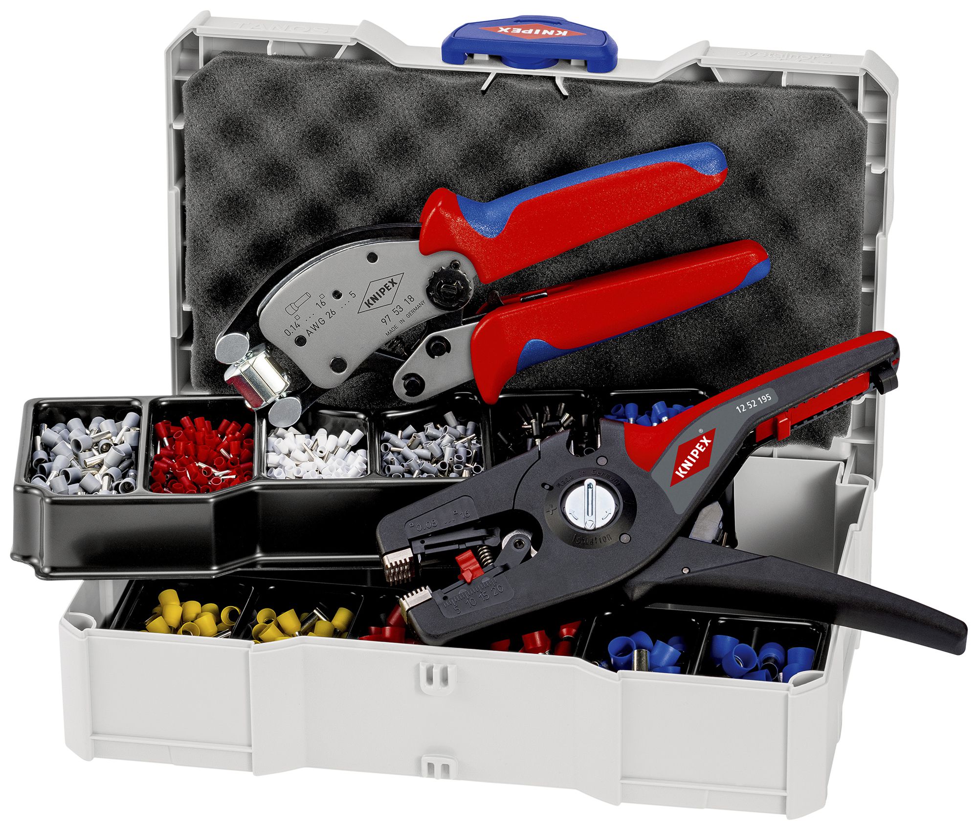 Crimp-Sortimentkasten KNIPEX 97 90 14 für Aderendhülsen