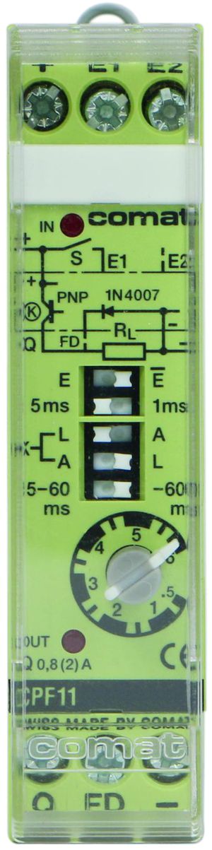 Zeitrelais ComatReleco CPF11, 24VDC, Impulsformer 1-Kanal
