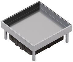 Edelstahlkassette Hager Q06 6 32×200×200mm rostfreier Stahl