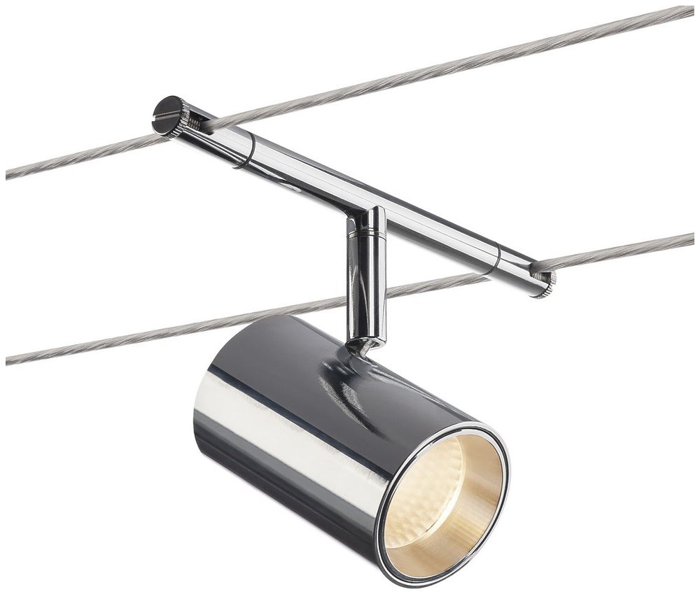 Luminaire LED SLV NOBLO p.système câble TENSEO 12V 8.5W 450lm 2700K 36° chrome