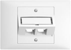 EB-Montageset S-One EDIZIOdue BKE für 2×RJ45 schräg, weiss