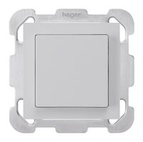 UP-Schalter kallysto 6/1L hellgrau mit Befestigungsplatte