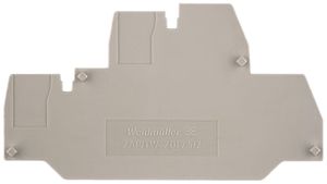Abschluss-/Zwischenplatte Weidmüller ZAP/TW ZDT2.5/2 80.5×44.66mm beige