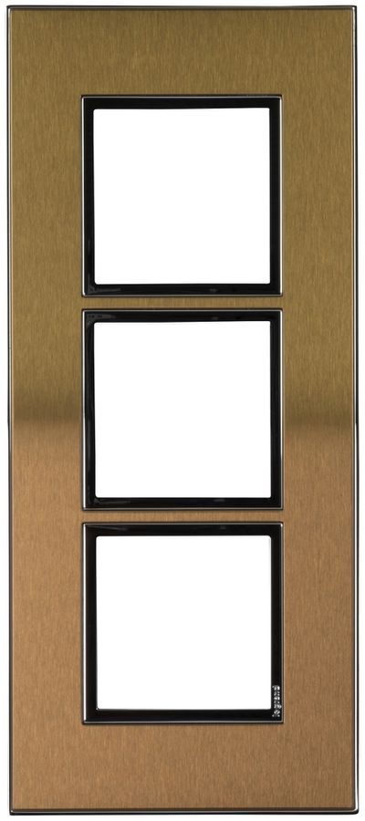 Telaio di copertura ATO 1×3 modulo, gold brass
