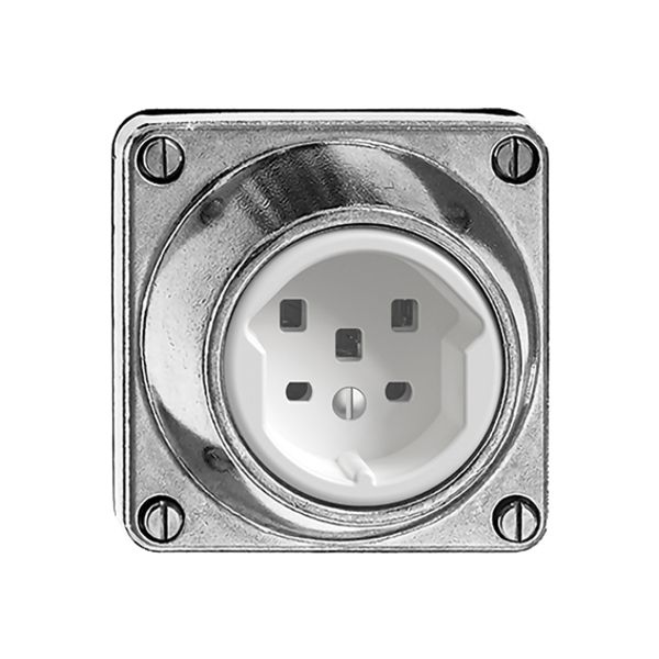 Steckdose feucht T25 16A Al natur mit Steckklemmen