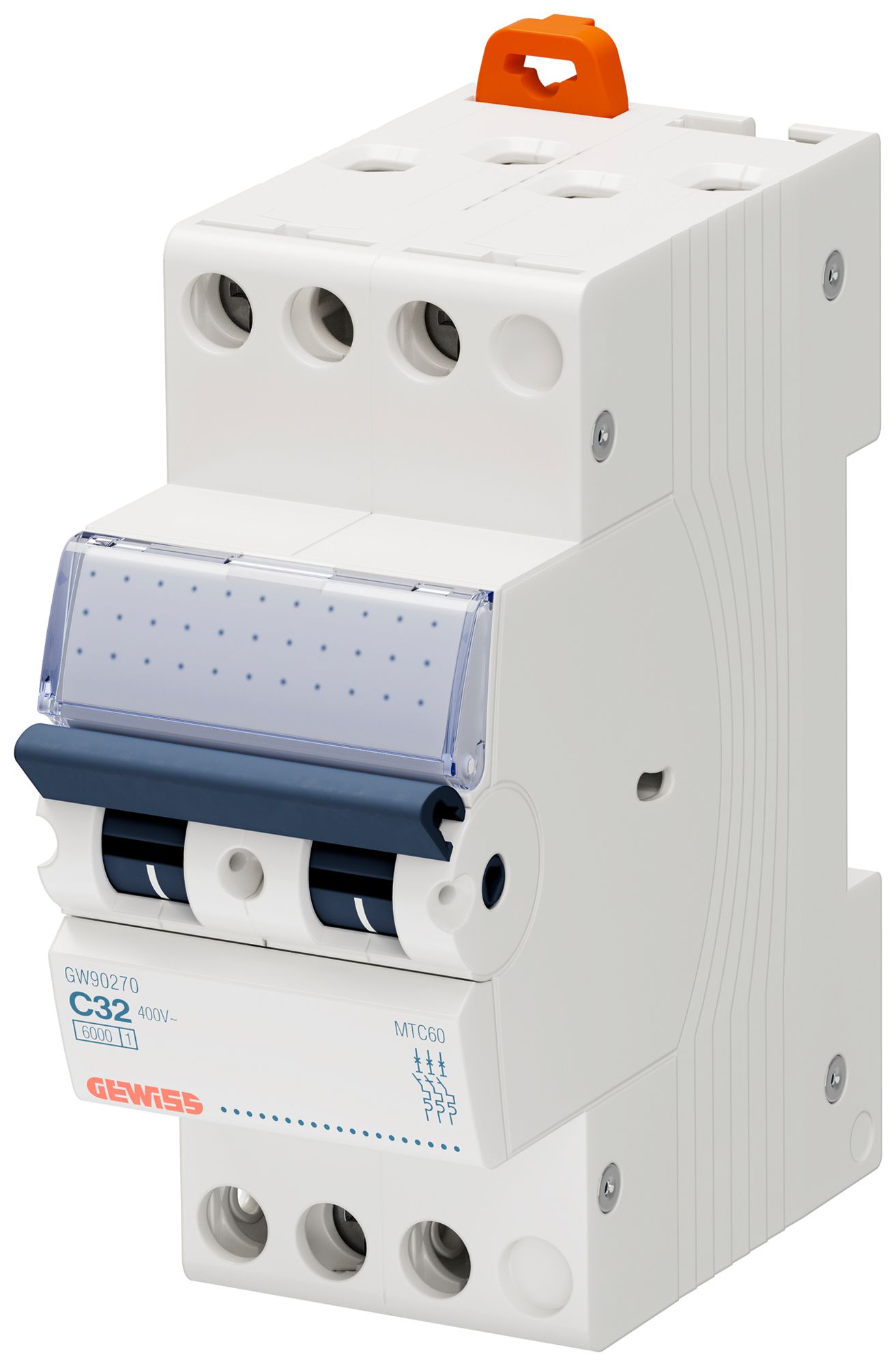 Disjoncteur Gewiss 90 MCB 3P 400V C 32A 6kA 2UM