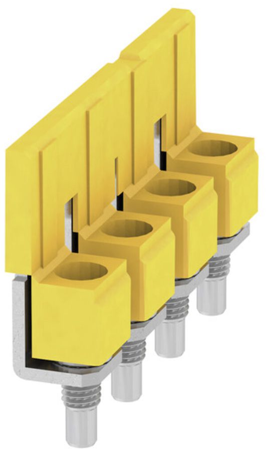 Querverbinder Weidmüller WQV 10/4 geschraubt 4L Raster 9.9mm isoliert 63A gelb
