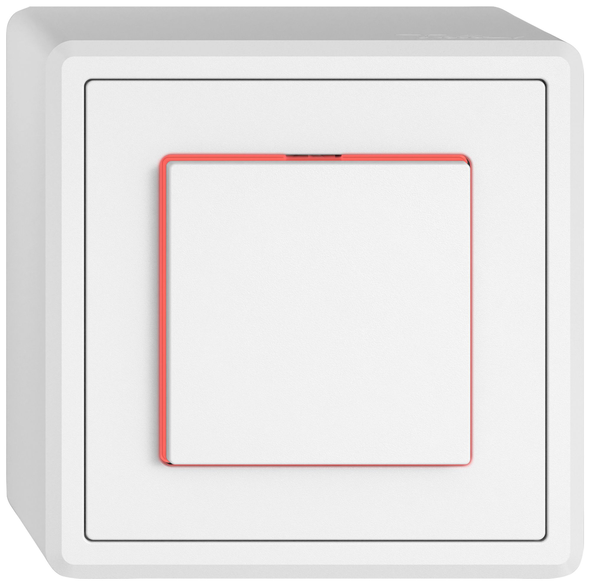 AP-Leuchtdruckschalter EDIZIO.liv SNAPFIX® 6/1L Seitenlinse LS rot ws