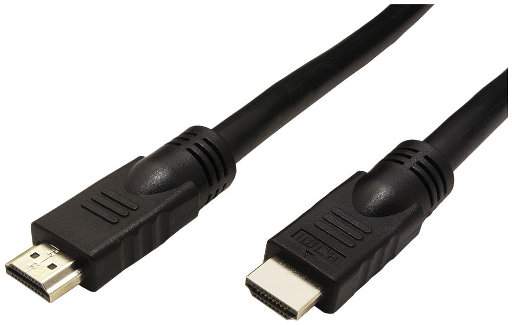 HDMI-Repeater-Kabel ROLINE 4K@60Hz (HDMI 2.0) aktiv HDR 3D schwarz 15m