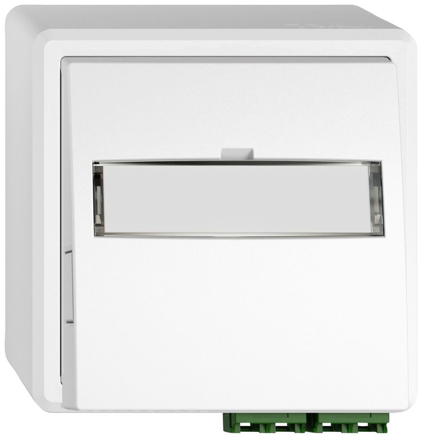 AP-FTTH-Dose EDIZIO.liv SNAPFIX® LC APC Diamond F-3000 2 mittelstücke ws