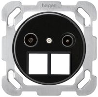 Presa d'antenna INC TV-R HMS basico B 19dB nero