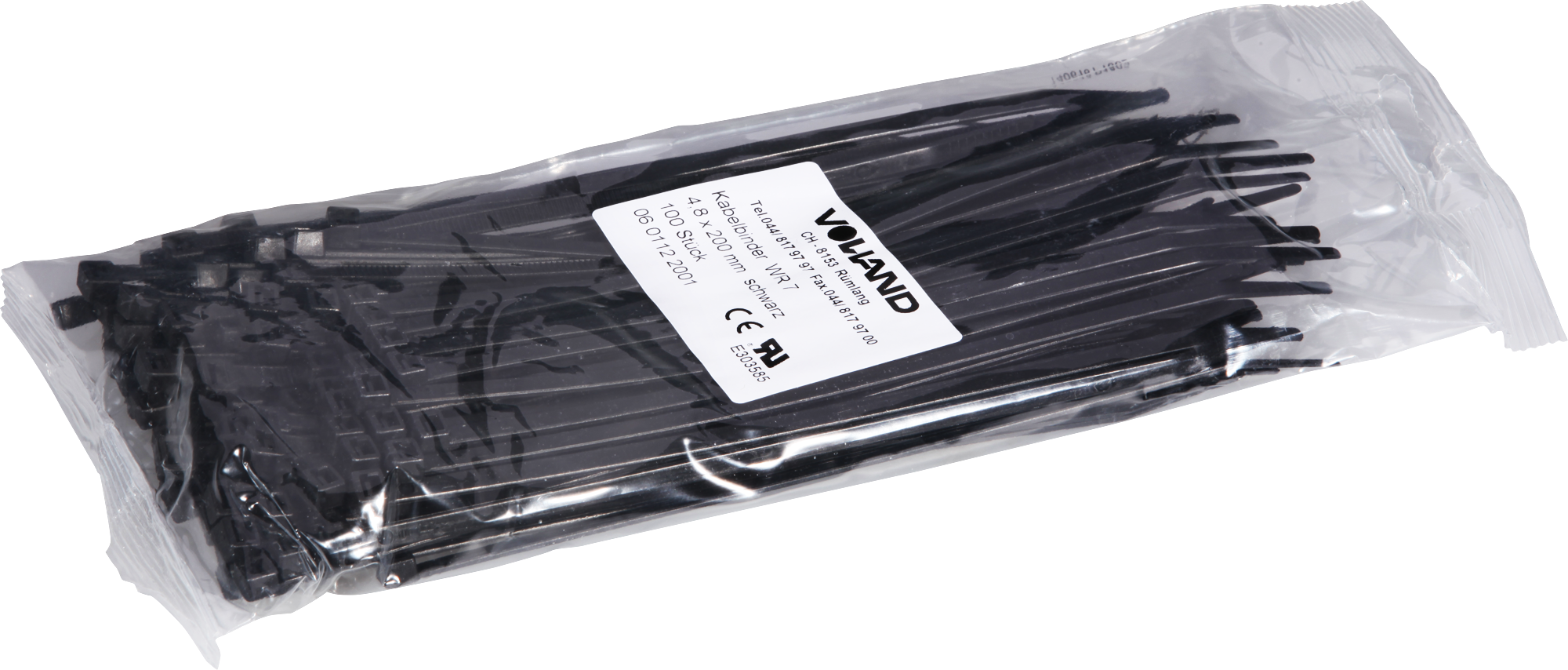 Collier Ty-Rap TY525MXR 4.8×186mm noir