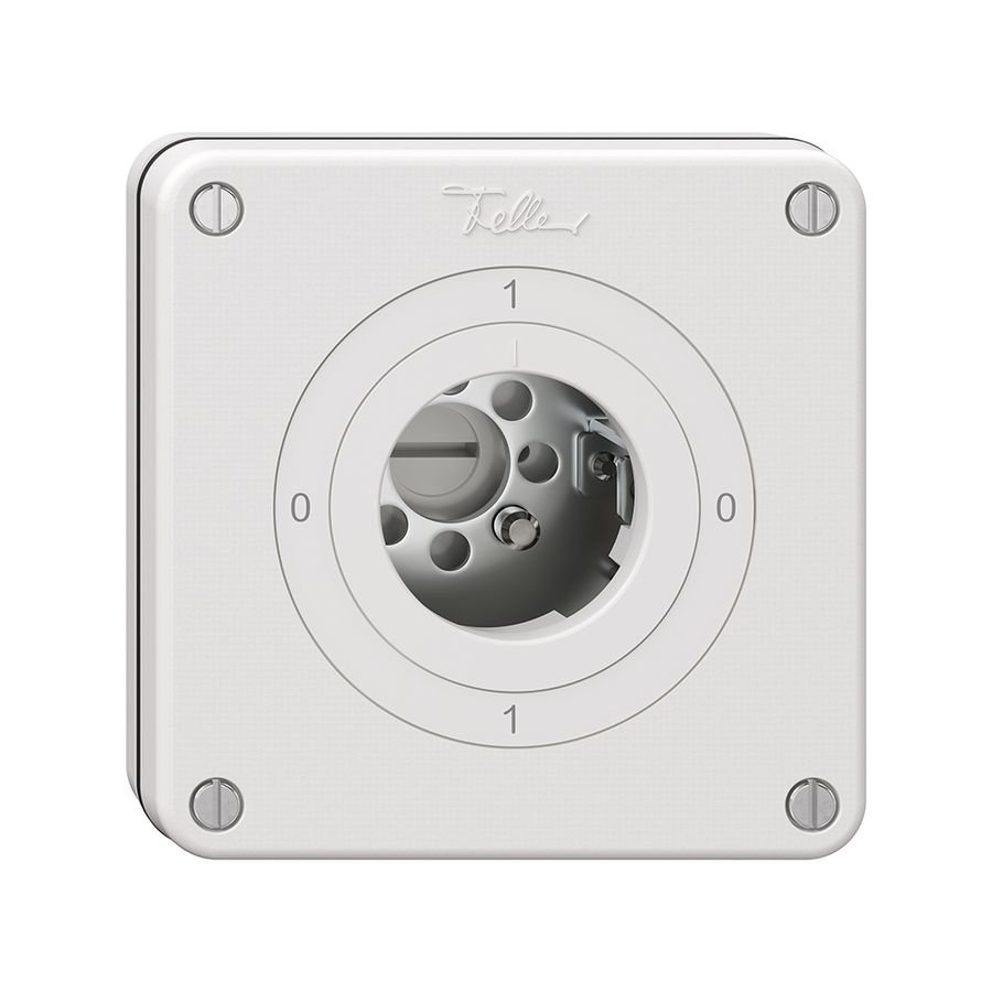 Interrupteur rotatif NUPU NEVO, 0/2L, sans cylindre, KS, 0-1-0-1, blanc