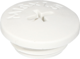 Stopfen mit Rand PA/GFK M16 hellgrau