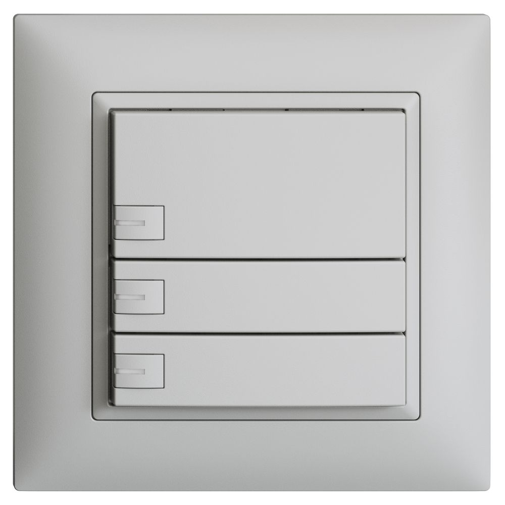 Poussoir KNX RGB ENC EDUE FMI, 250mW, a.LED RGB, 3×poussoir, comm.1×touche, grc