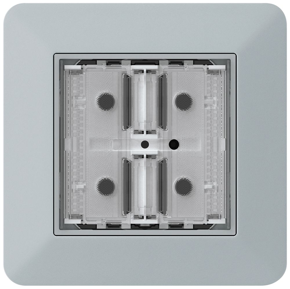 Poussoir KNX ENC KTR p.2×touches 4×points actionnables LED gris