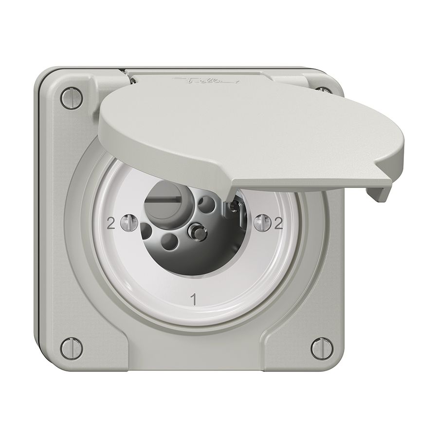 Interrupteur rotatif NUP NEVO, 3/2L, sans cylindre, KS, 2-1-2-1, gris clair